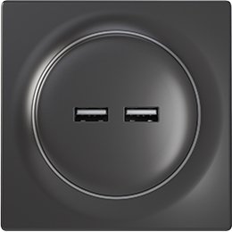 Fibaro Walli N USB Outlet Anthracite