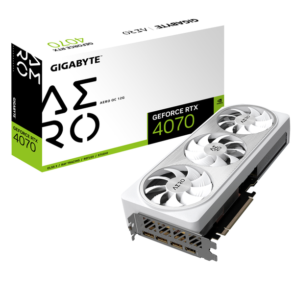 Gigabyte GeForce RTX 4070 AERO OC 12G 12GB -n&auml;yt&ouml;nohjain