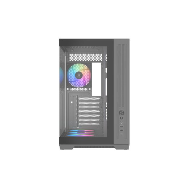SAMA V52 Midi-Tower Case with window and RGB lighting, Black