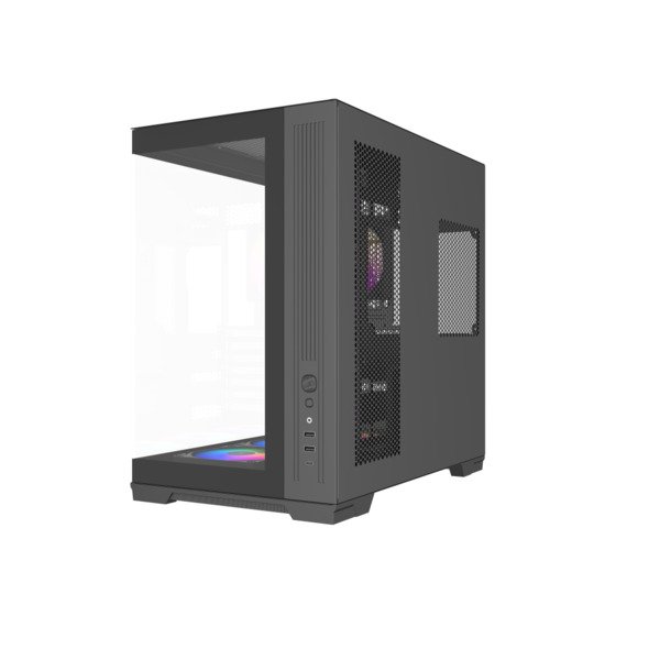 SAMA V52 Midi-Tower Case with window and RGB lighting, Black