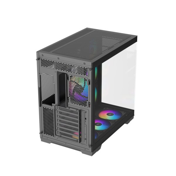 SAMA V52 Midi-Tower Case with window and RGB lighting, Black
