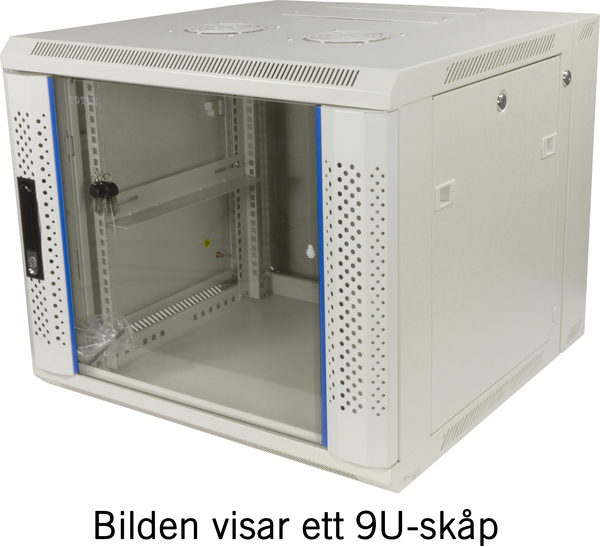 TOTEN System Z, 19 v&auml;ggsk&aring;p, 6U, 600x600, glasd&ouml;rr, vit