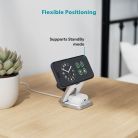 Epico UltraBase Qi2 25W 3in1 Fold Metal Mag+ Wireless Charging Stand EF60 | Silver | Protective  &  Travel Pouch Included