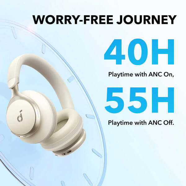 Anker Soundcore Space One - wireless headphones, White