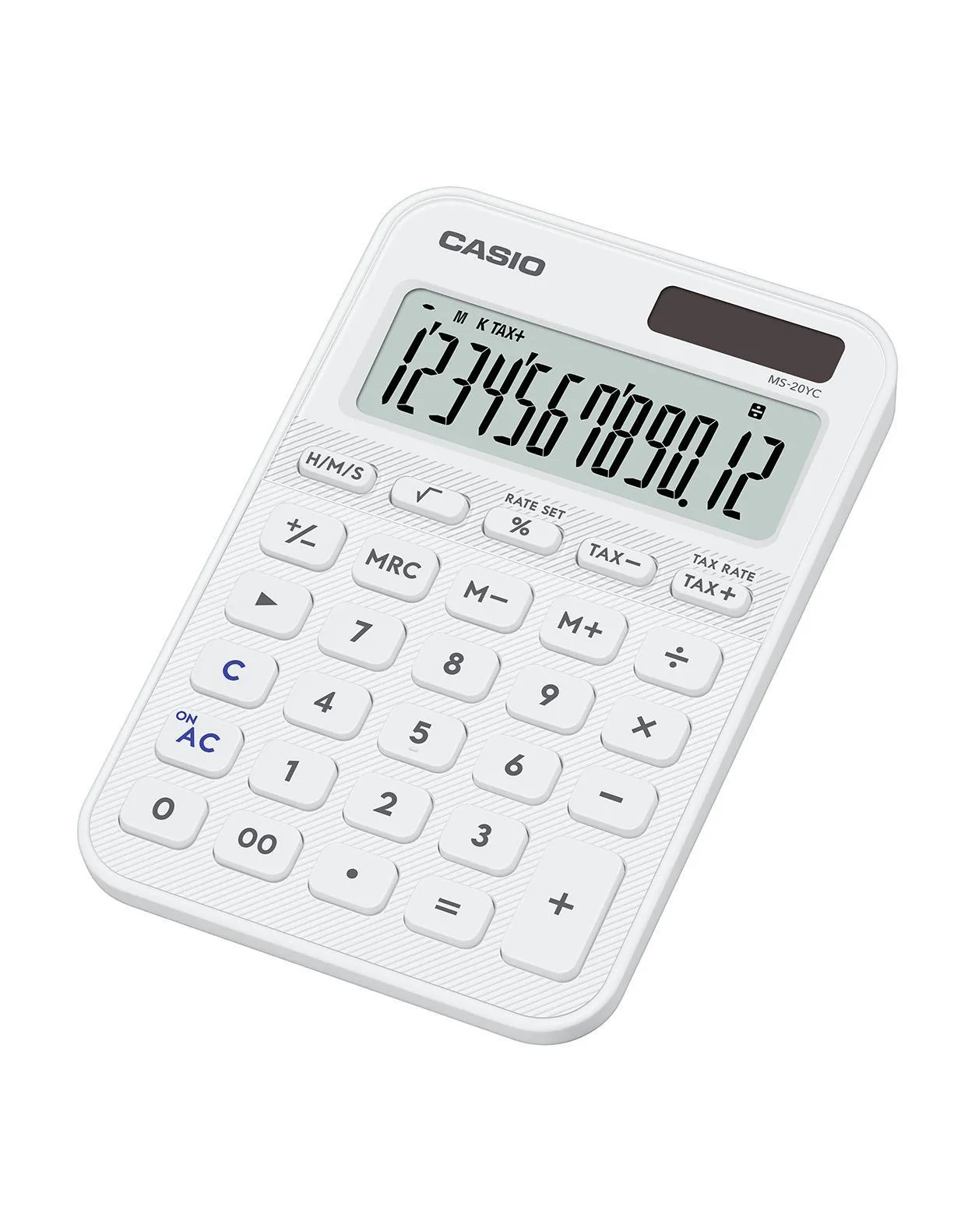 CASIO MS-20YC 12-numeroinen p&ouml;yt&auml;laskin - valkoinen