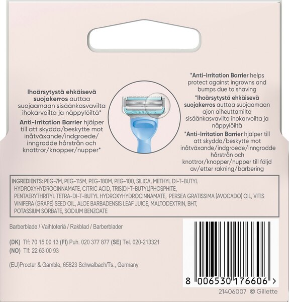 Gillette Venus Intimate - replacement blades, 4-pack