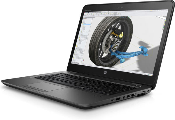 HP 14" ZBook 14u G4, 256GB, AMD FirePro W4190M 2GB, Win 10 Pro - kannettava, musta