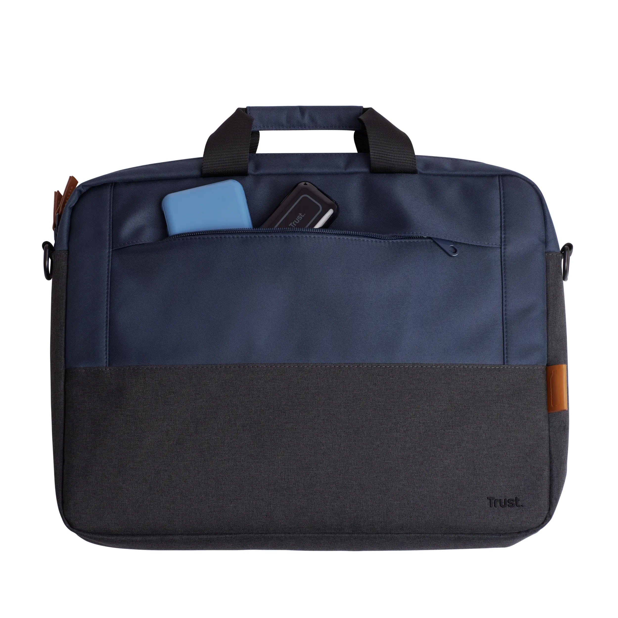 Lisboa 16&quot; Laptop Bag, Dark Blue &amp; Grey