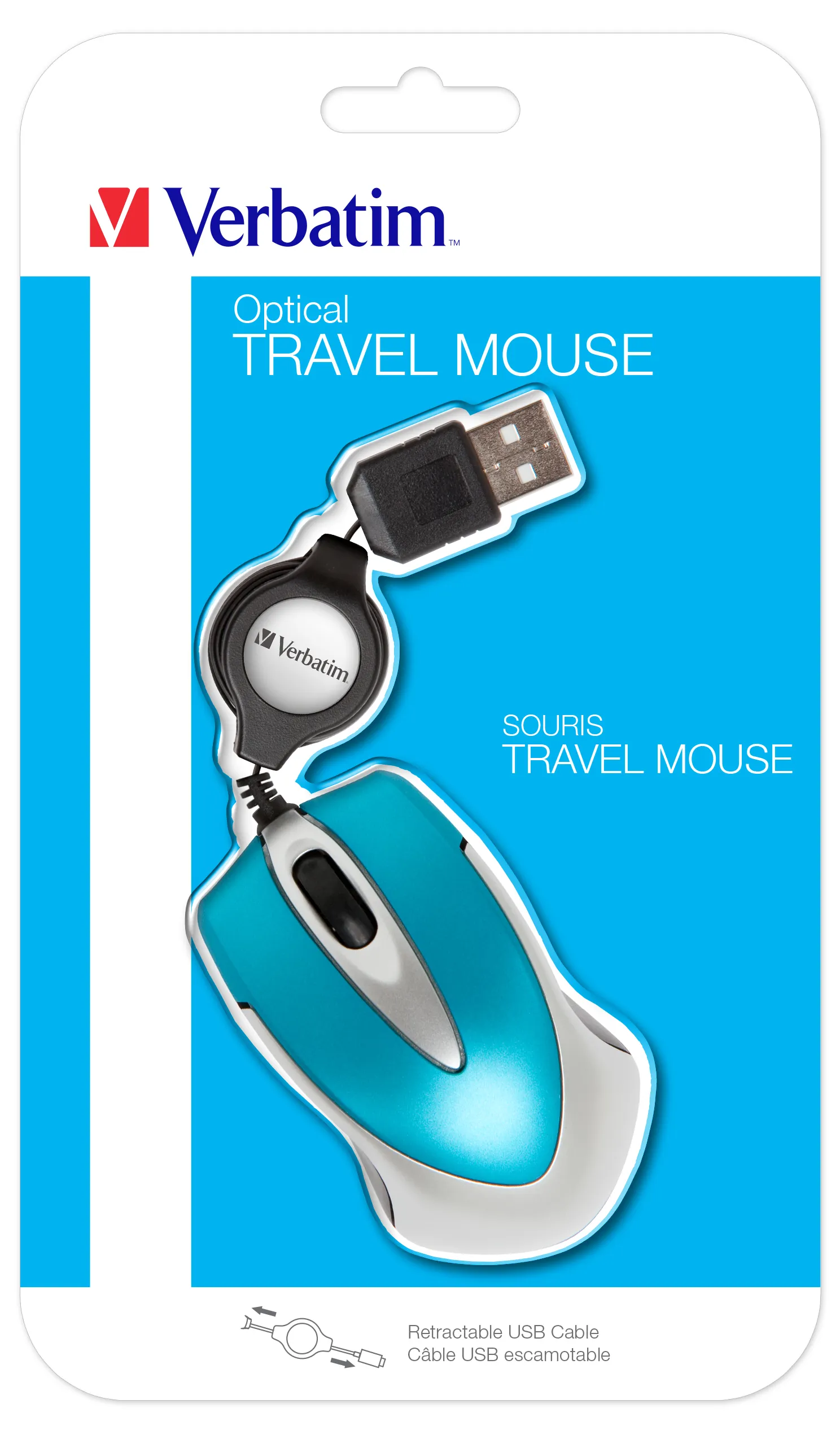 Verbatim Go Mini Optical Travel 49022 Wired Mouse, Blue