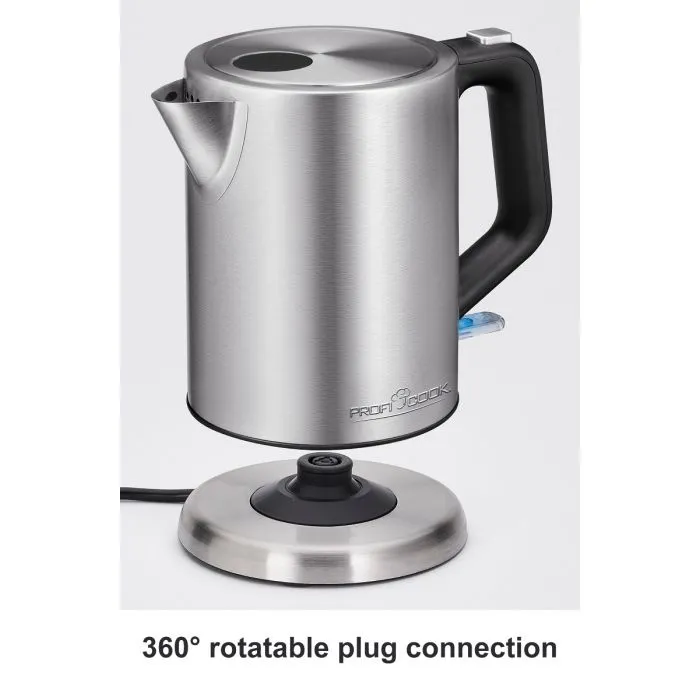 PROFICOOK PC-WKS 1106 vattenkokare, 1,0 l, 2200 W, rostfritt st&aring;l