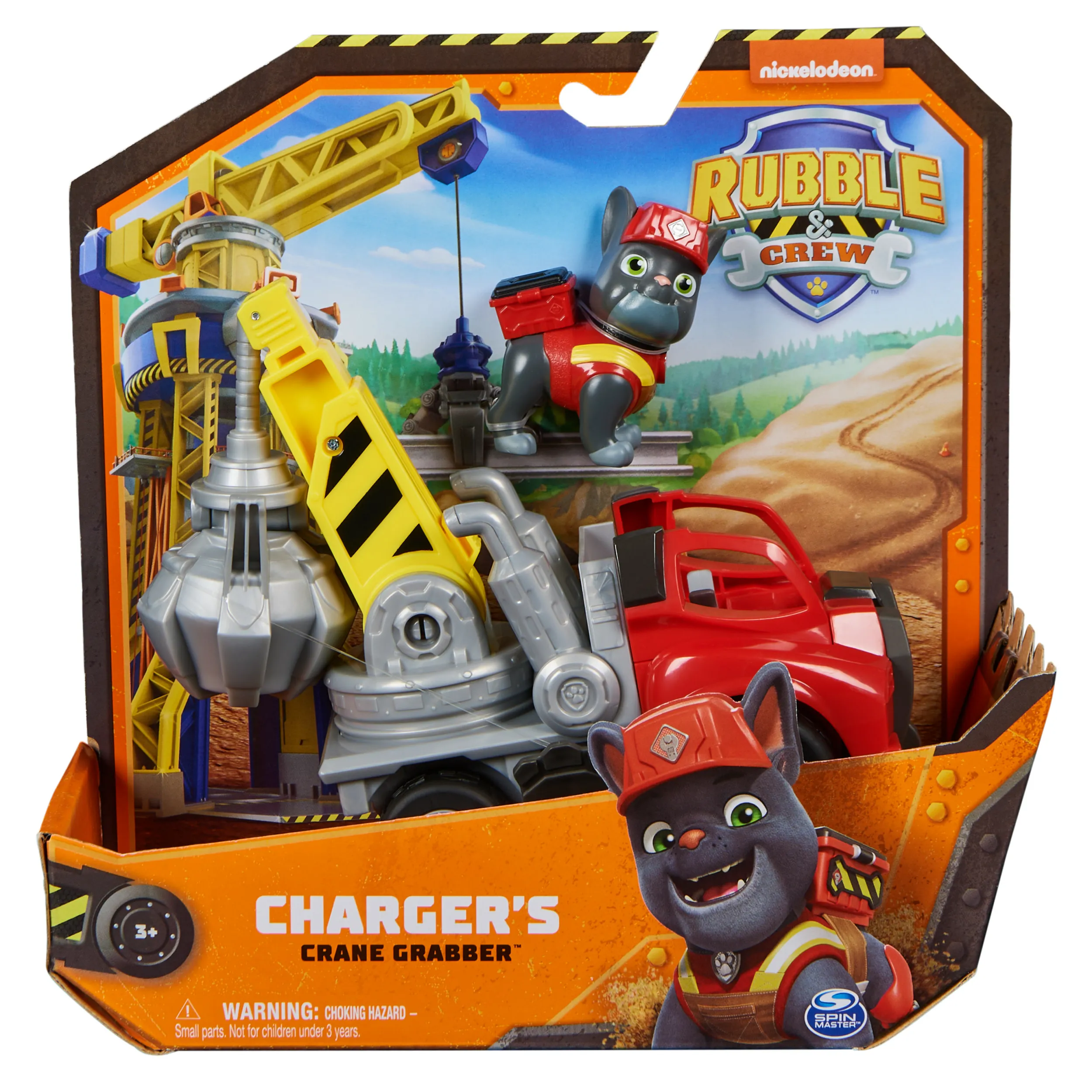 Spin Master Rubble &amp; Crew - Crane Construction Vehicle with Charger Figure, Toy Vehicle