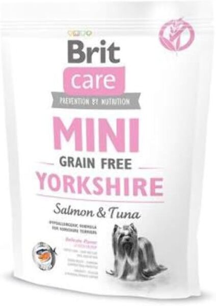 Brit Care Mini Grain-Free Yorkshire Salmon and Tuna, Dry food for dogs, Adult, Hypoallergenic, 400g