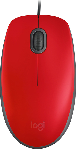 Logitech M110 Silent -hiiri, Grafiitti, Punainen