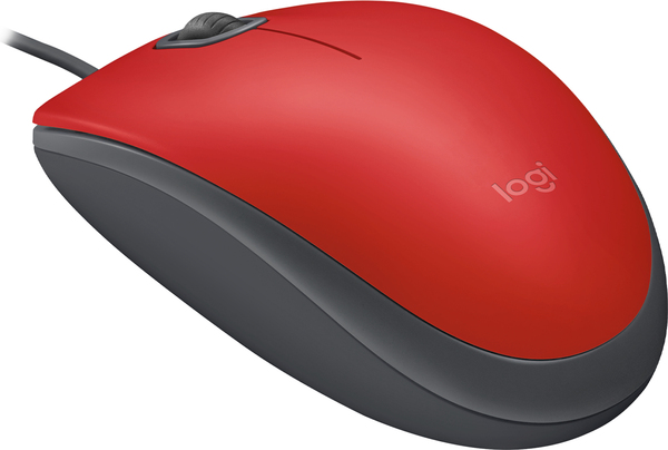 Logitech M110 Silent -hiiri, Grafiitti, Punainen