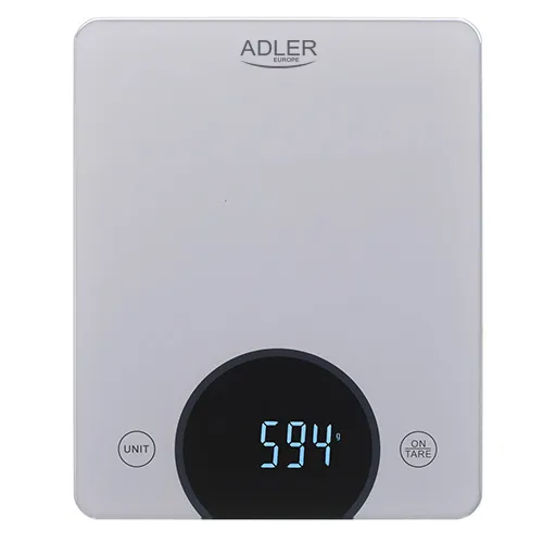 Adler AD 3173s Kitchen Scale, 10 kg, 1 g, LED, Silver