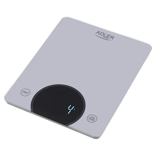 Adler AD 3173s Kitchen Scale, 10 kg, 1 g, LED, Silver