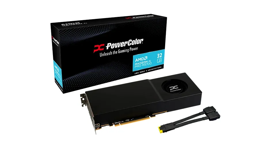 PowerColor Radeon AI PRO R9700 32 Gt -n&auml;yt&ouml;nohjain