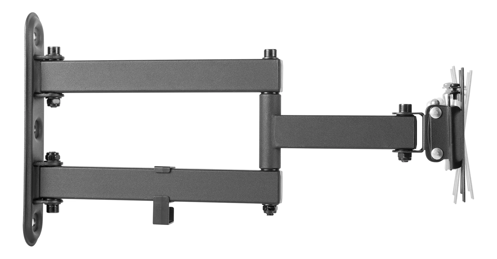 DELTACO Office, full-motion 3-way wall, 13"-27", 25kg, 75x75-100-100