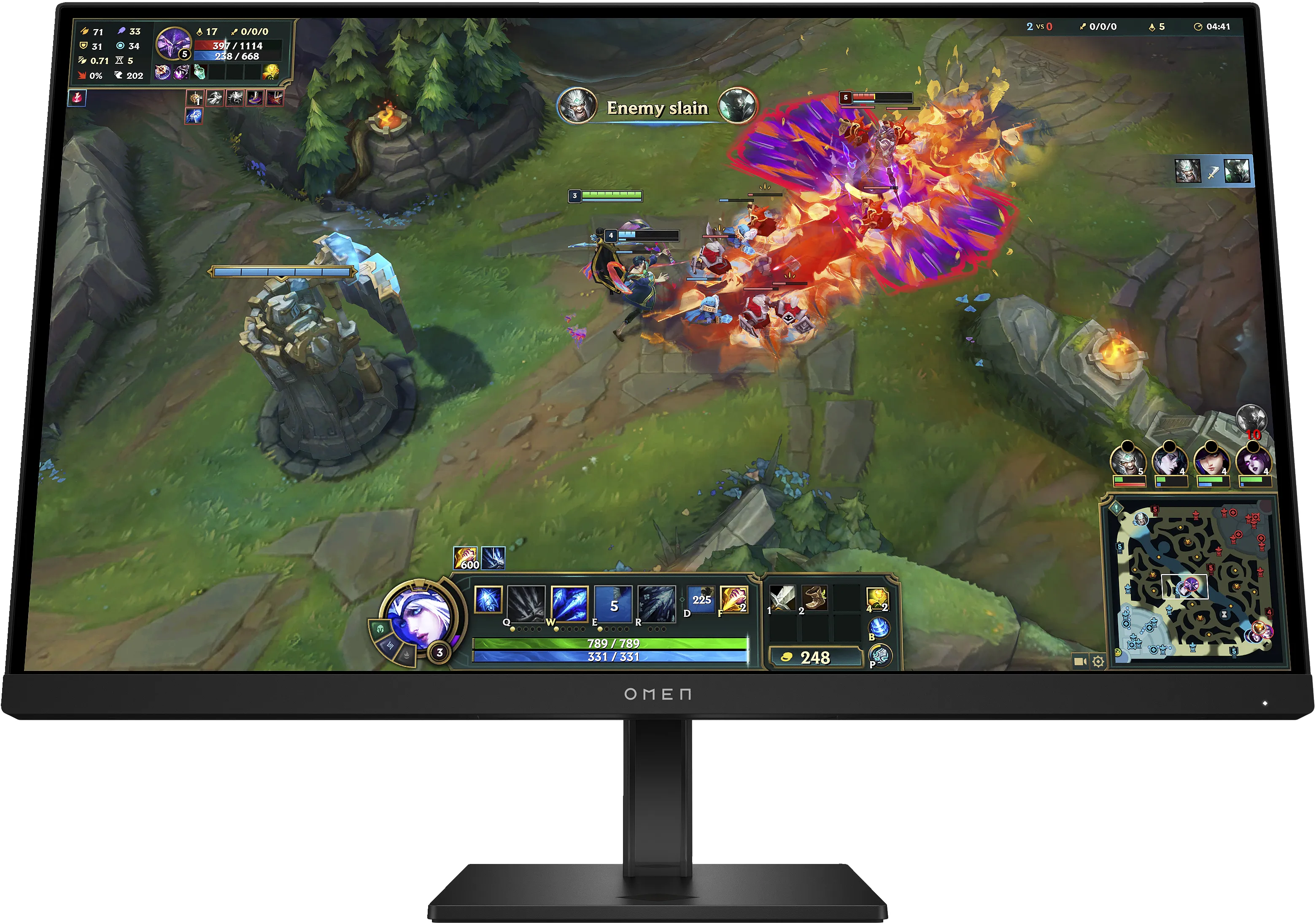 HP AV4H6AA 27" QHD, IPS, 180Hz, HDR 400 -pelin&auml;ytt&ouml;