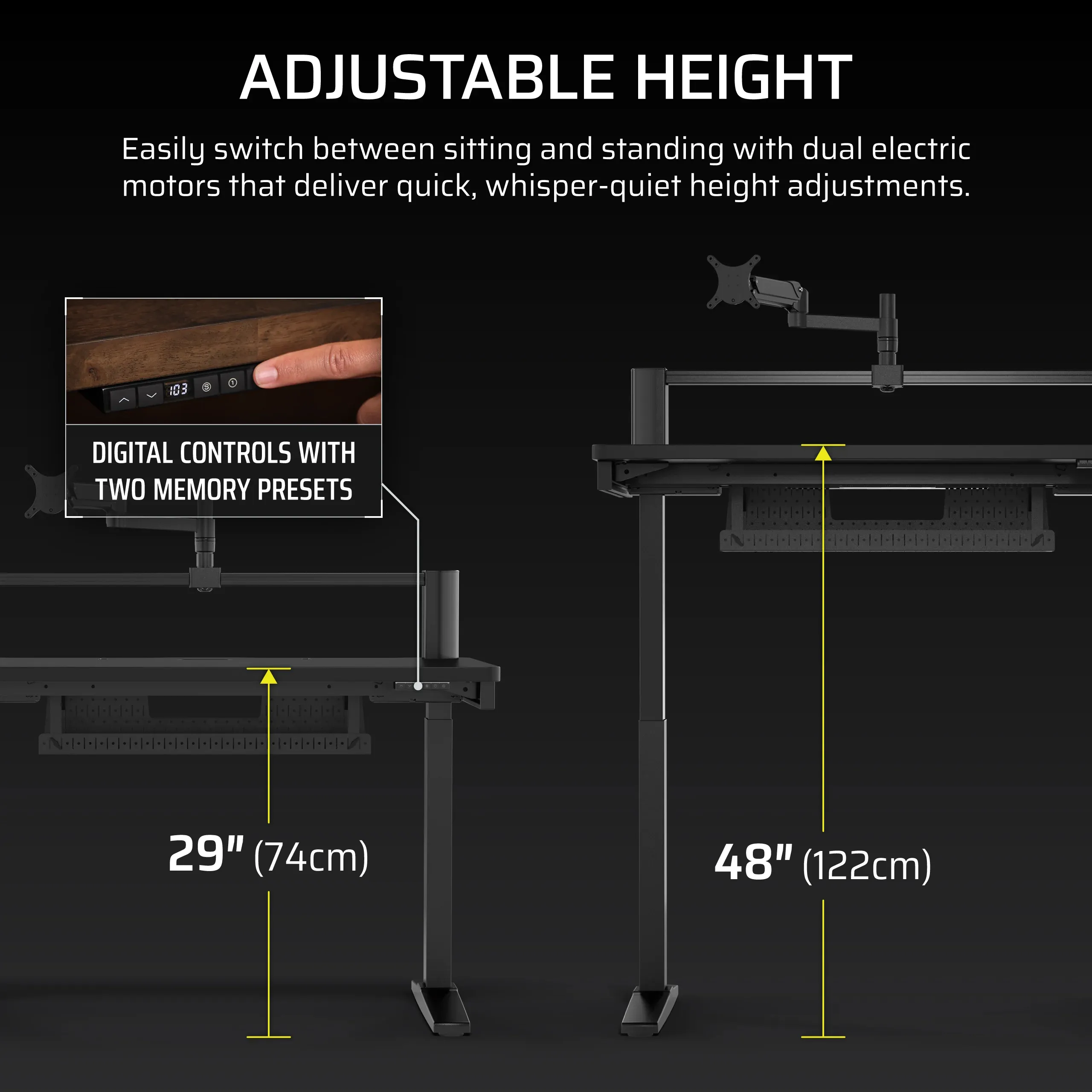 Corsair Platform:4 - Black, Adj. Height