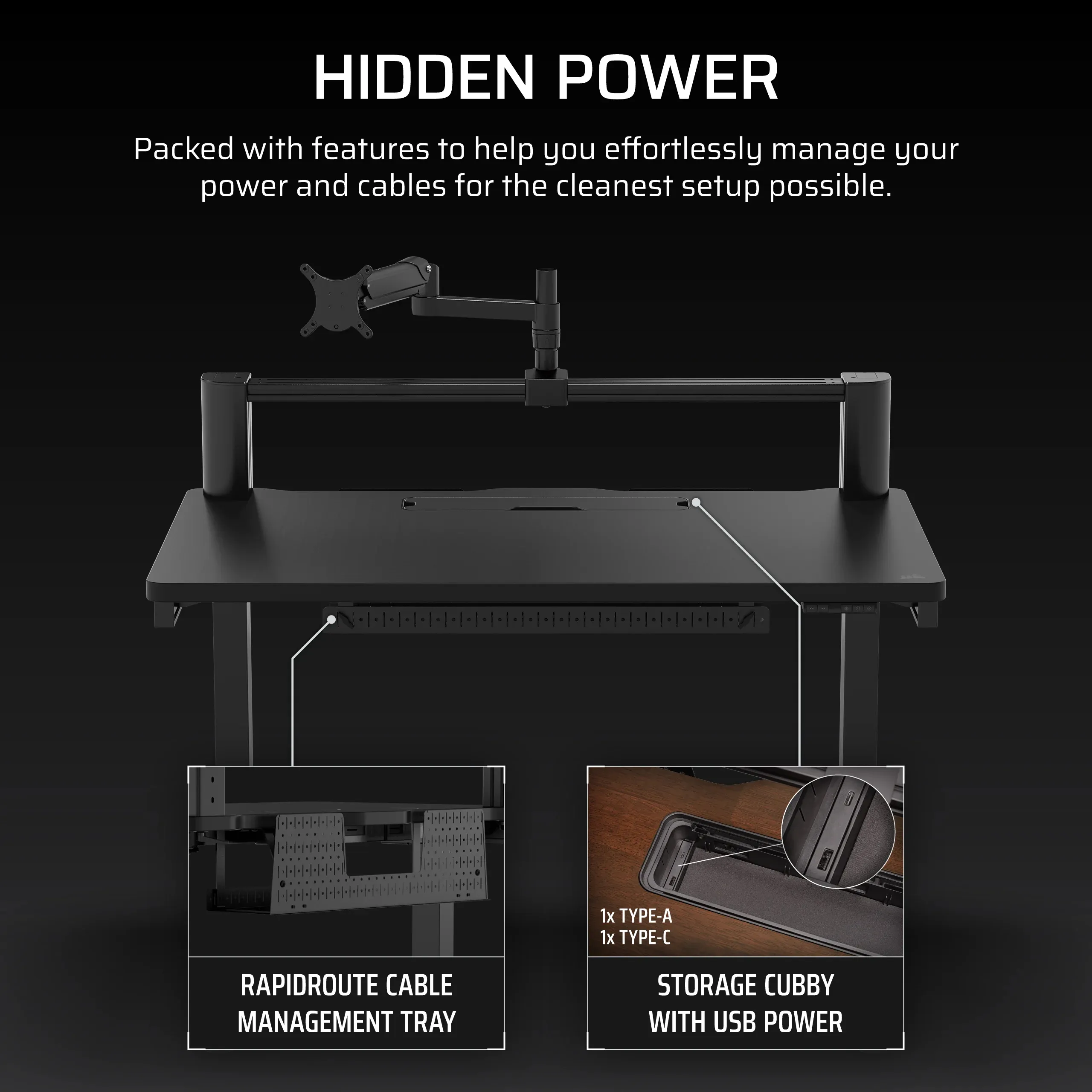Corsair Platform:4 - Black, Adj. Height