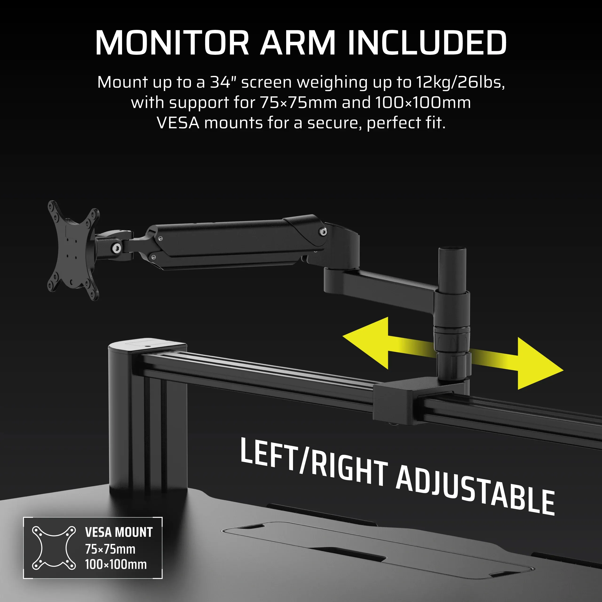 Corsair Platform:4 - Black, Adj. Height