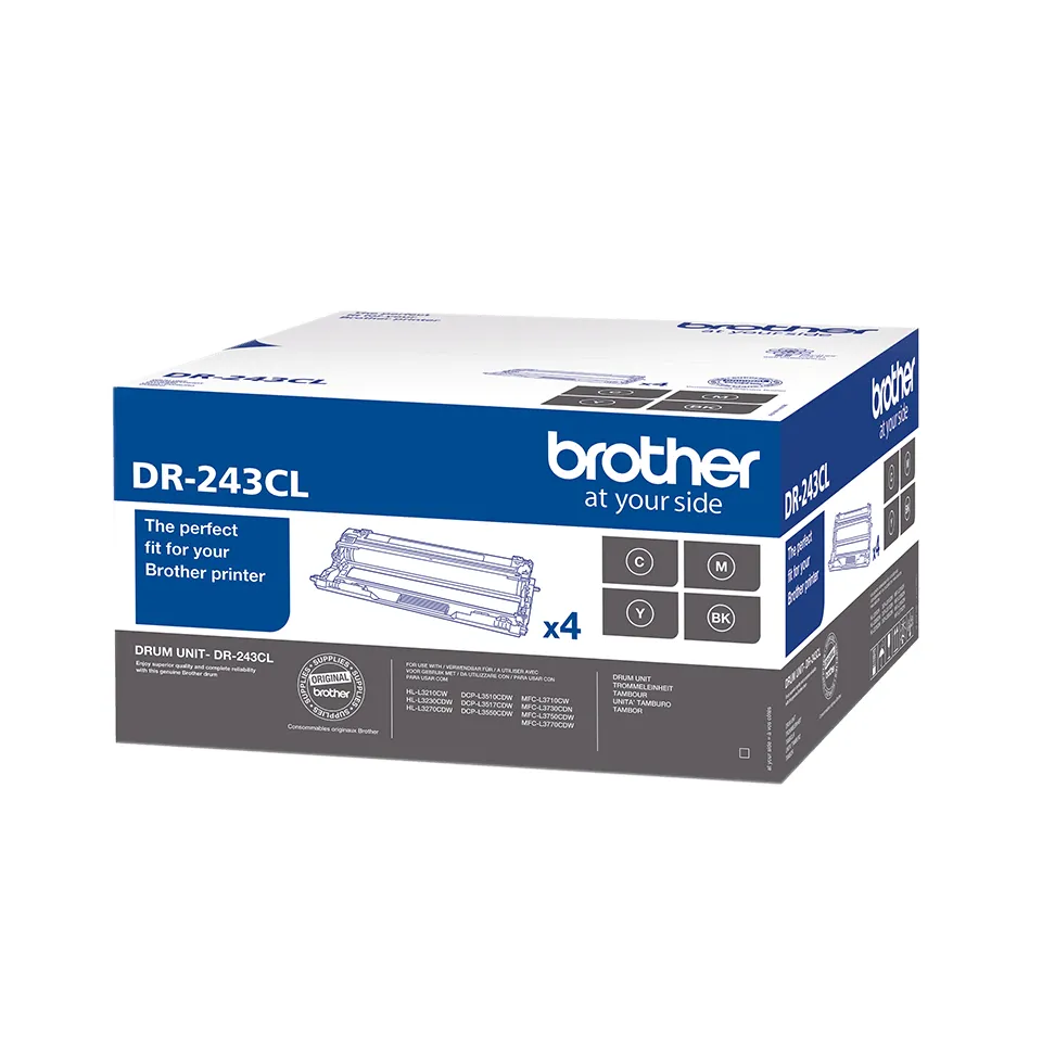 Brother DR243CL drum unit, Black, Cyan, Magenta, Yellow, 4 pcs