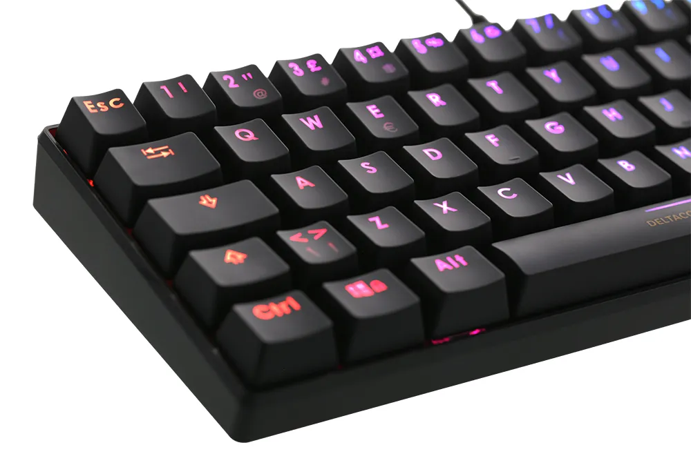 Deltaco Gaming RGB Mechanical Red -pelin&auml;pp&auml;imist&ouml;