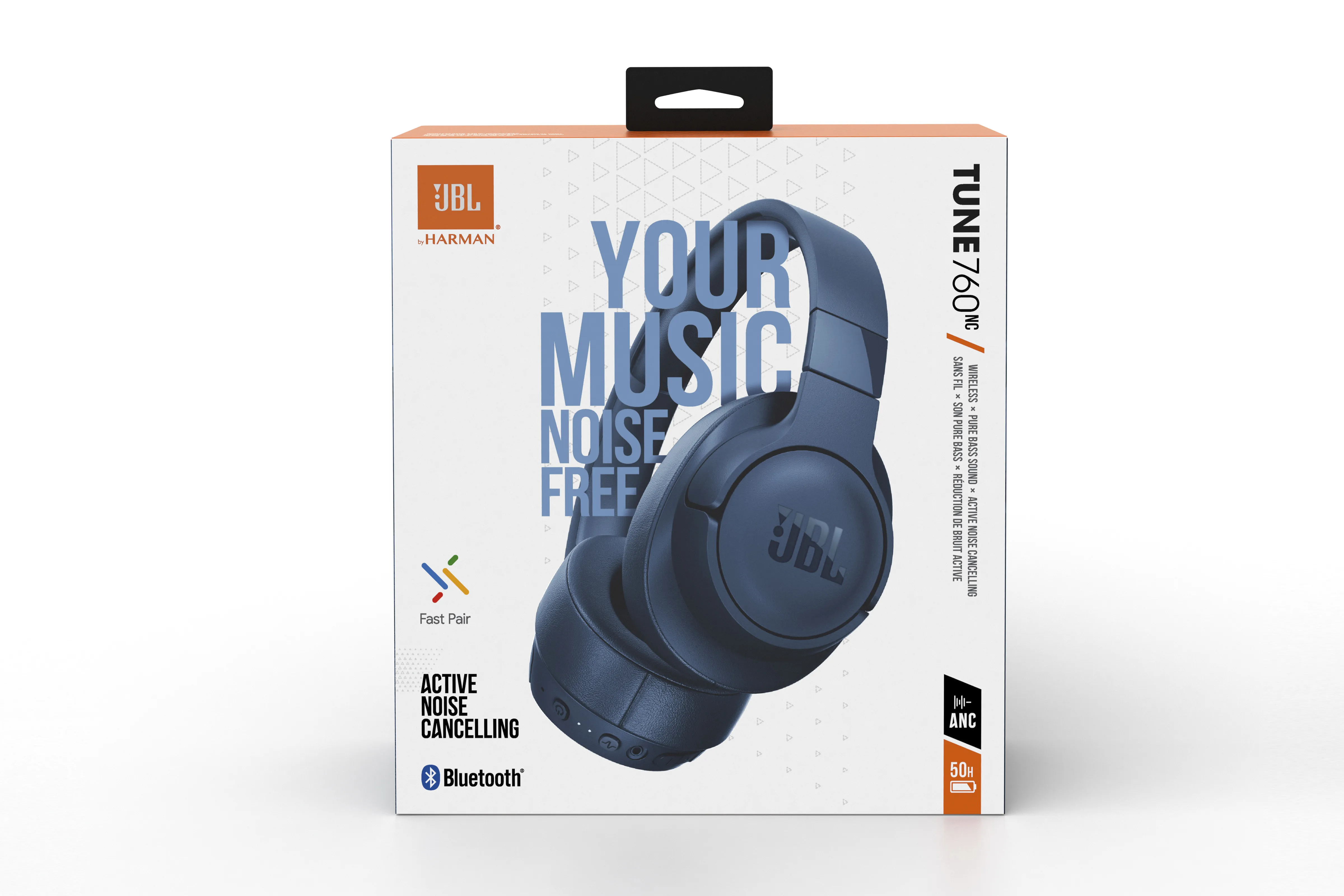 JBL Tune 760 NC - tr&aring;dl&ouml;s h&ouml;rlurar, Bl&aring;