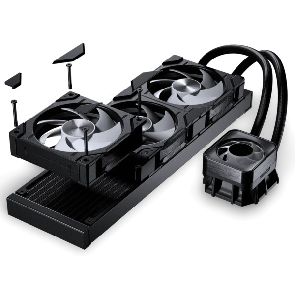 Phanteks Glacier ONE 360D30 X2 360mm ARGB Liquid Cooler, Black