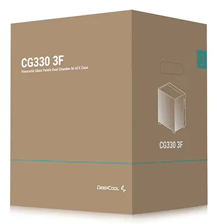 DeepCool CG330 3F micro-ATX chassi med f&ouml;nster och RGB-belysning, svart