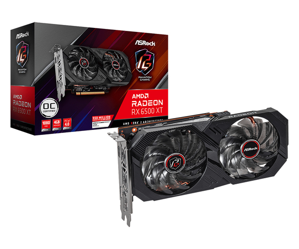 ASRock Radeon RX 6500 XT Phantom Gaming D OC 4GB - Graphics card ASRock Radeon RX 6500 XT Phantom Gaming D OC 4GB - Graphics card