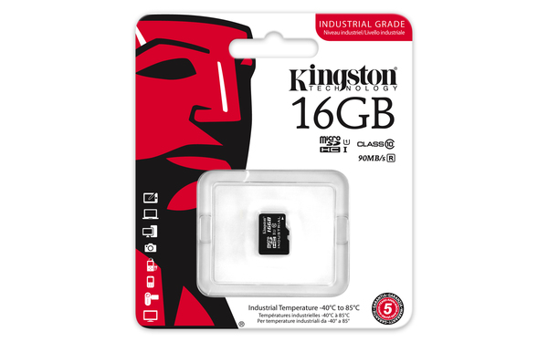 Kingston Industrial 16GB MicroSDHC - memory card