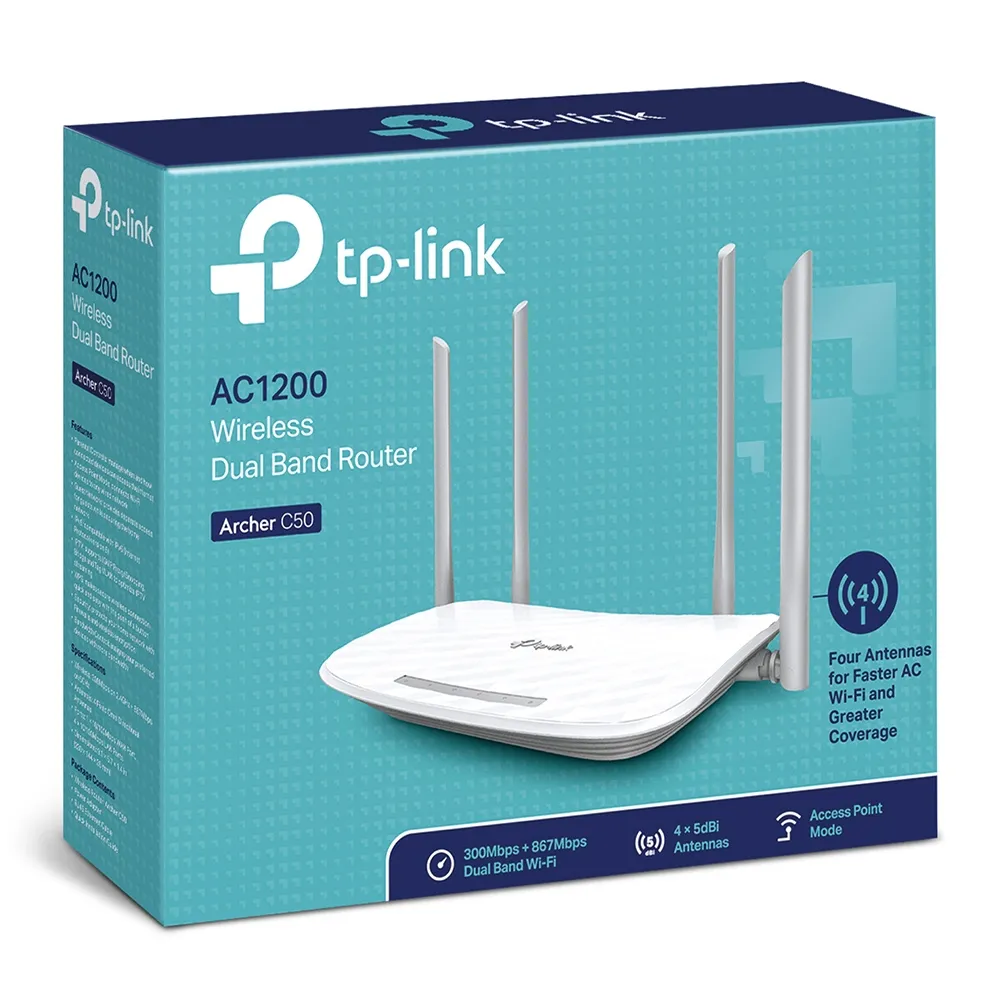 TP-Link Archer C50, AC1200, Dual-Band -WiFi-reititin