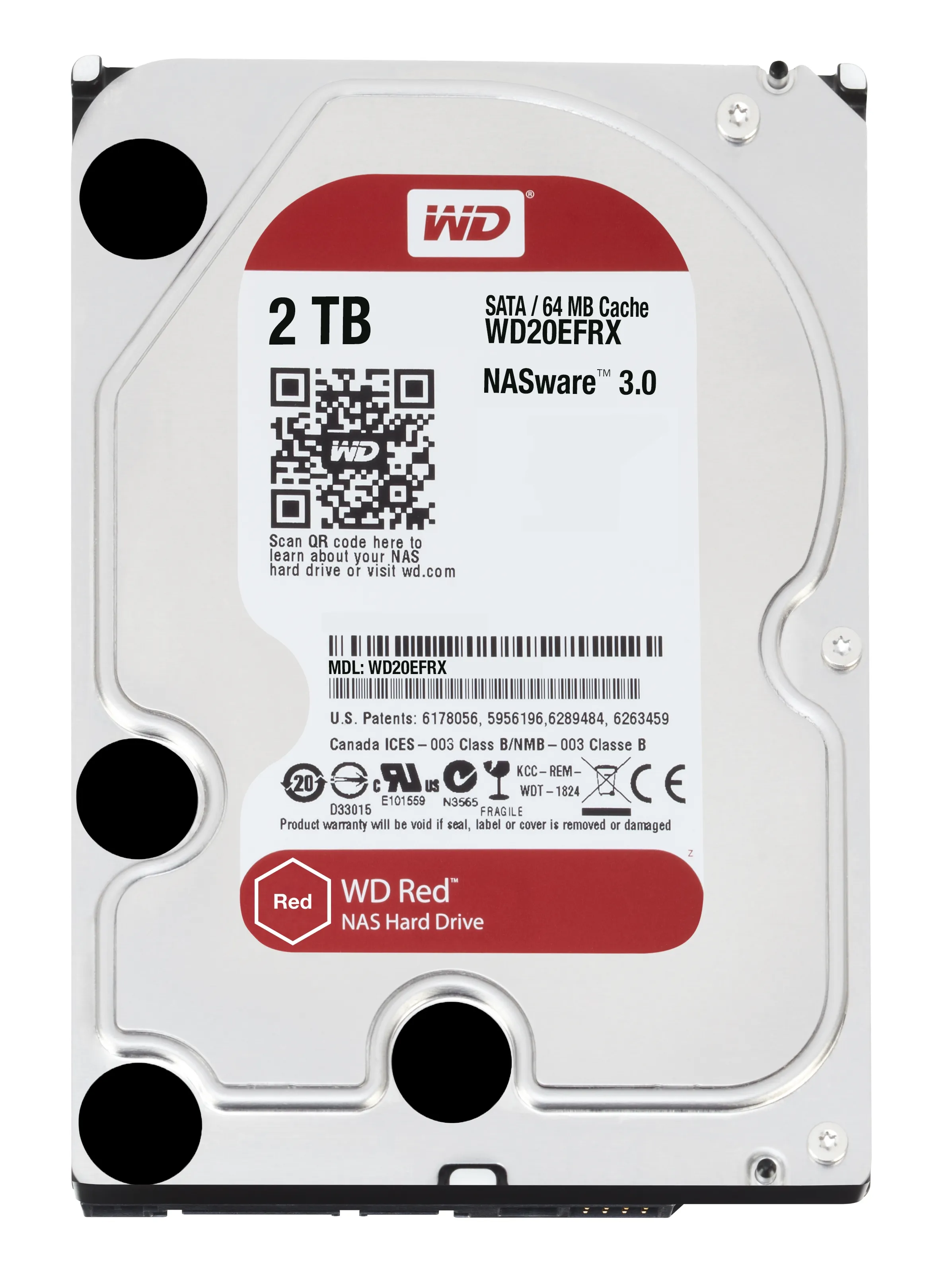 WD Red 2TB, 3.5", SATA, 64MB - HDD