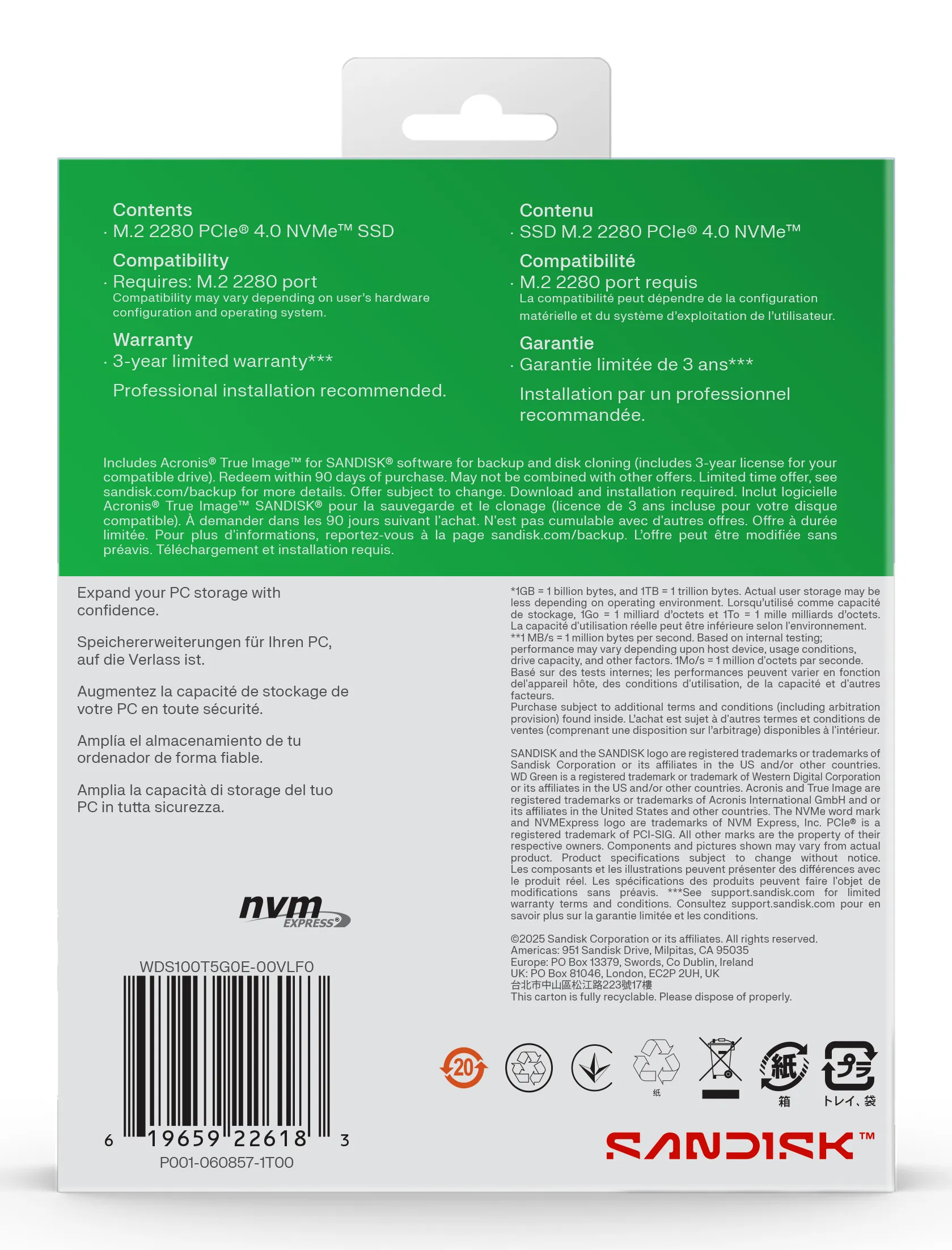 WD Green SN3000 1TB M.2 PCIe 4.0 NVMe SSD