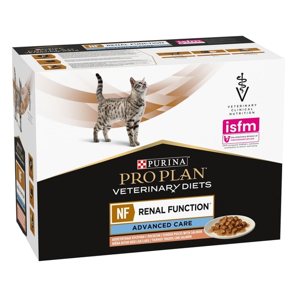 Purina Pro Plan Veterinary Diets NF Renal Function Salmon, Wet food for cats, Adult, 10 x 85g