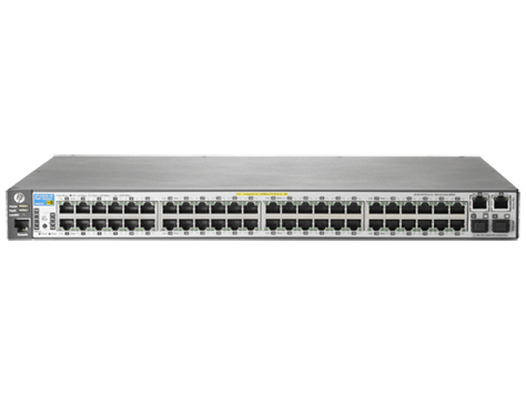 HPE 2620-48-PoE+ Switch - 48x10/100 PoE+ -porttia + 2x10/100/1000T + 2x minigbic paikkoja (PoE Budjetti 382W). .ACL, VLAN-reititys, Enhanced QoS, Ipv6 yhteensop