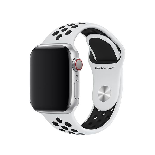40mm Pure Platinum/Black Nike Sport Band - S/M &amp; M/L
