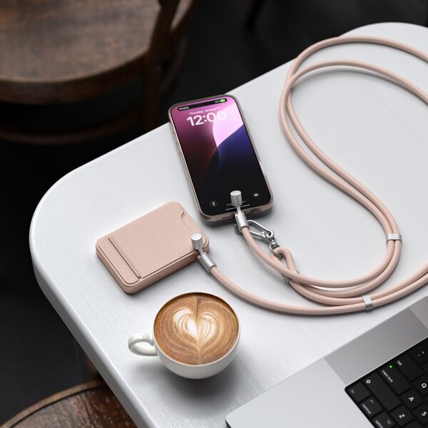 Satechi OntheGo Crossbody - nyckelband kabel, Desert Rose