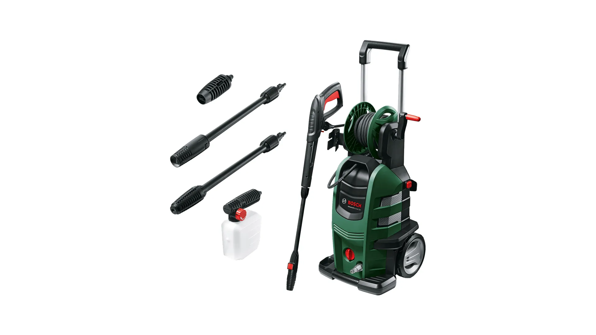 Bosch AdvancedAquatak 150 High Pressure Washer, 150 bar, 510 l/h, 8 m, Black, Green