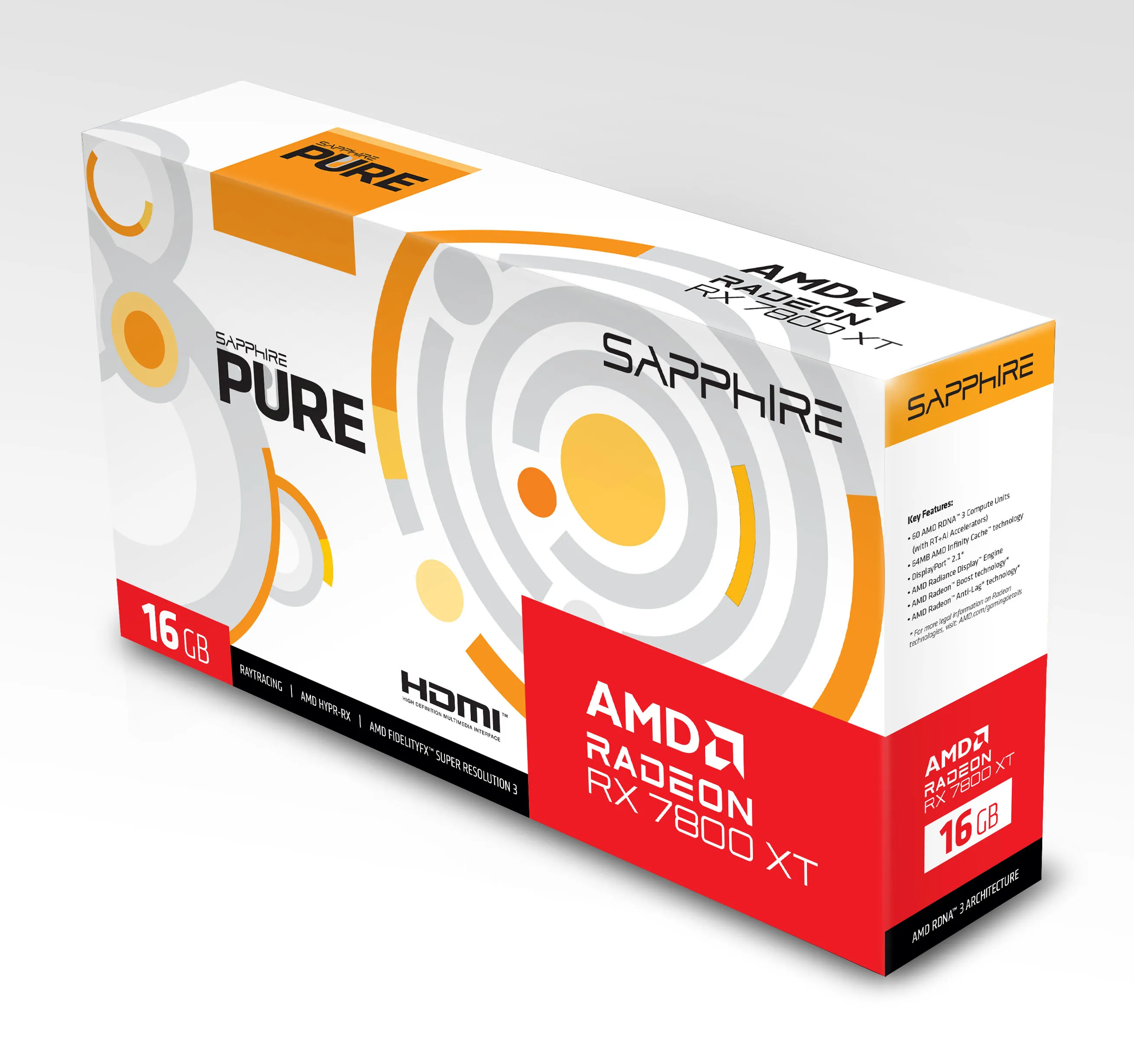 Sapphire Radeon RX 7800 XT Pure Gaming OC 16GB - Graphics card