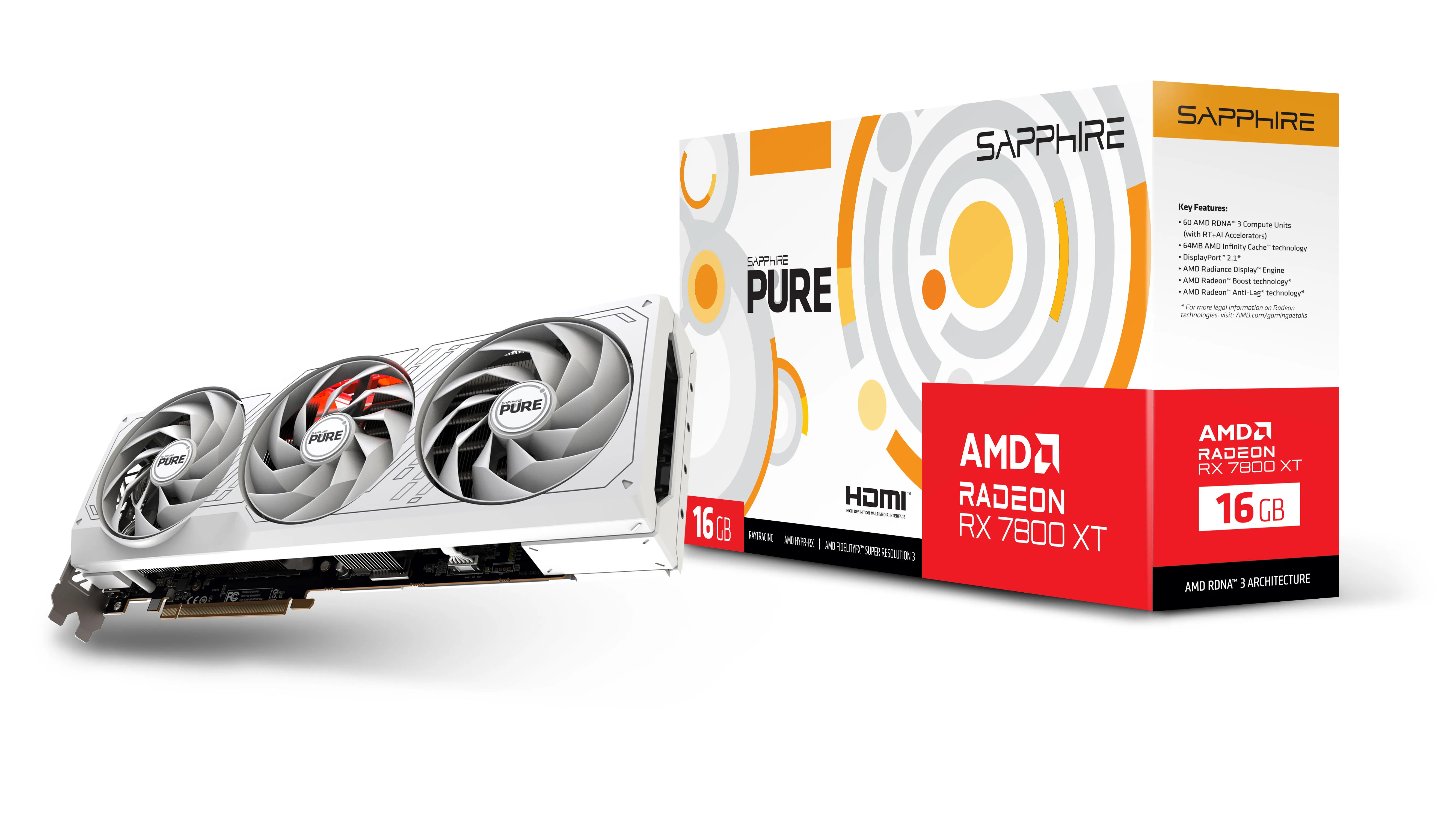Sapphire Radeon RX 7800 XT Pure Gaming OC 16GB - Graphics card