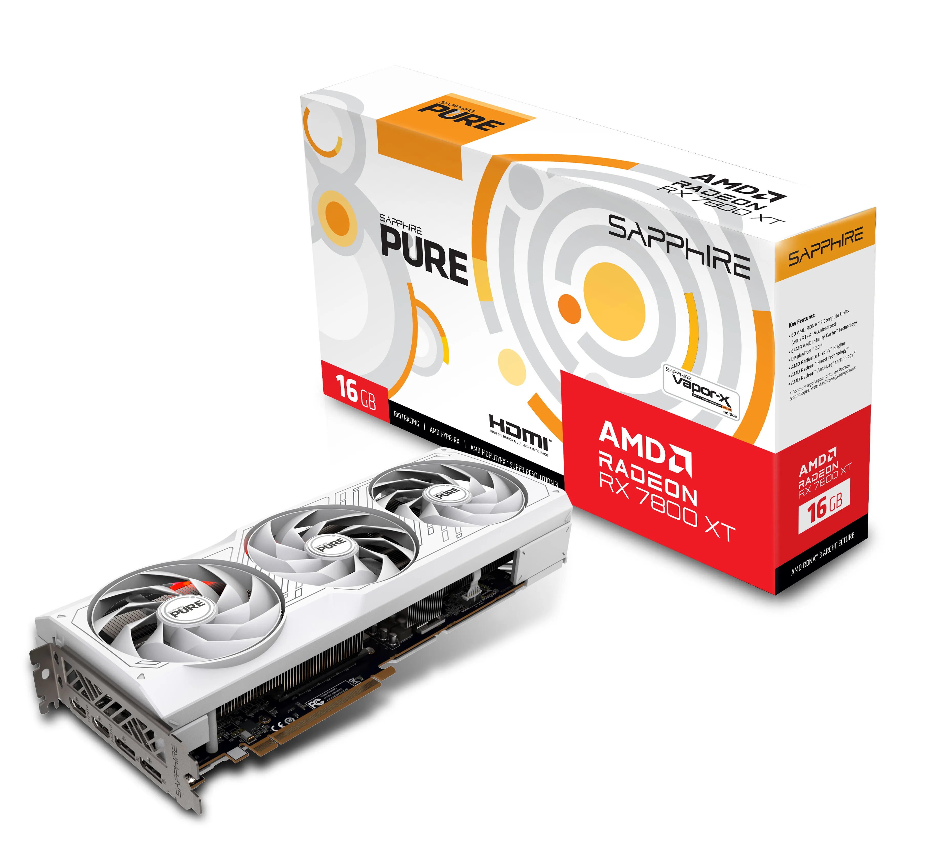Sapphire Radeon RX 7800 XT Pure Gaming OC 16GB - Graphics card