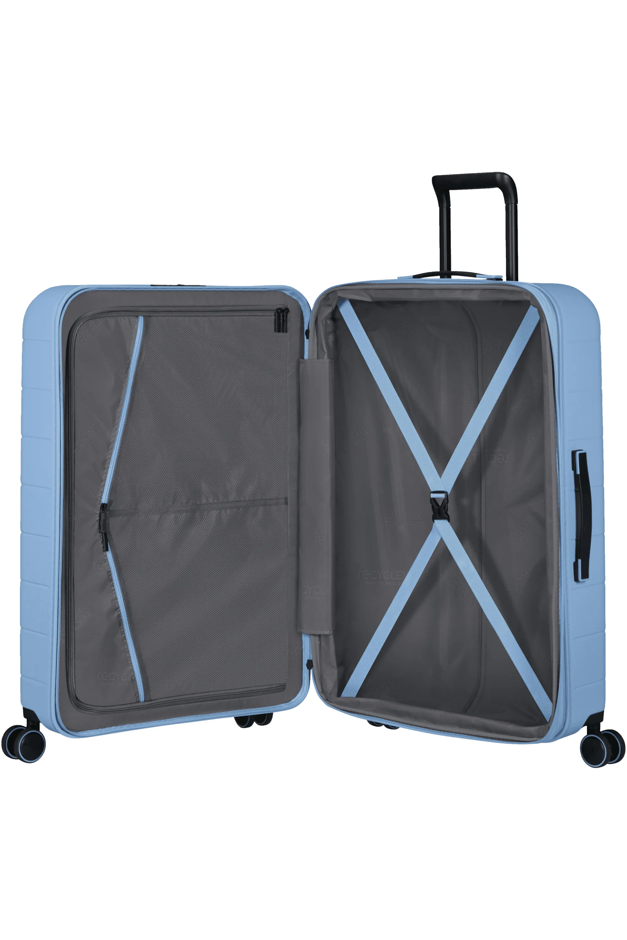 American Tourister Nova Stream Spinner 77/28cm Expand - resvöska, pastel blå