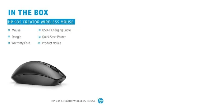 HP Creator 935 - wireless mouse, Black