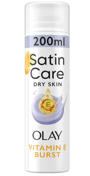 Gillette Satin Care &amp; Olay Violet Swirl - shaving gel, Yellow