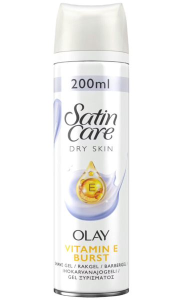 Gillette Satin Care &amp; Olay Violet Swirl - shaving gel, Yellow