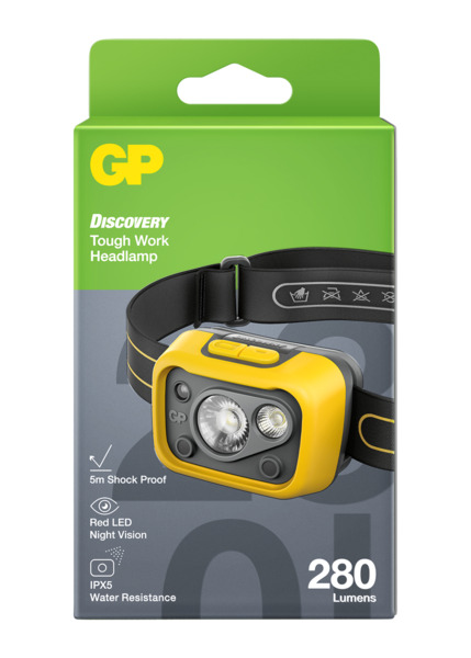 GP Discovery Work Headlamp, CHW53, 280 lumen