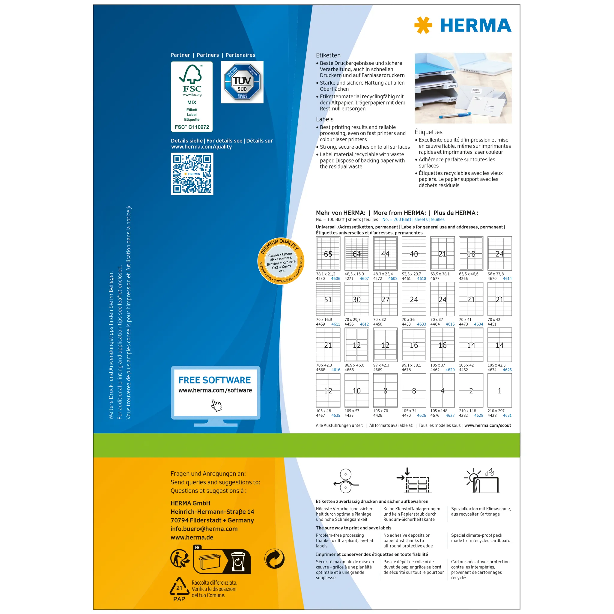 Herma label Premium 70x42,3 (2100)